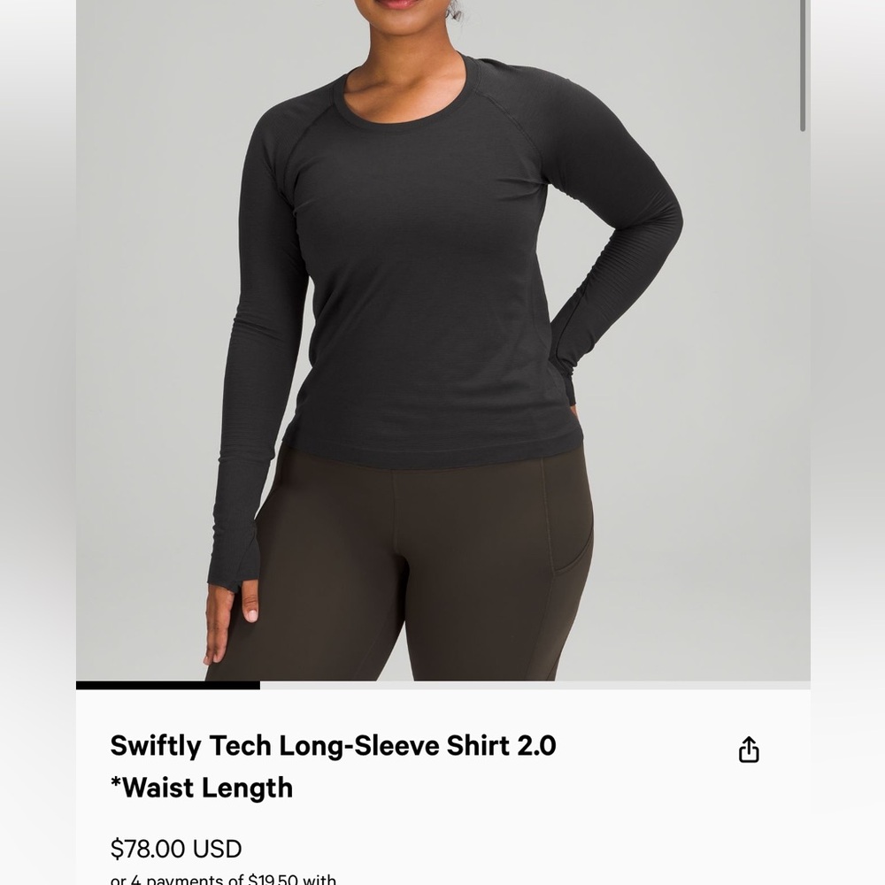 LULULEMON SWIFTLY WAIST LENGTH